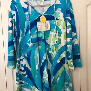 Hatley Capelton Road UPF 50 Dress Ocean Blue Size Large NWT